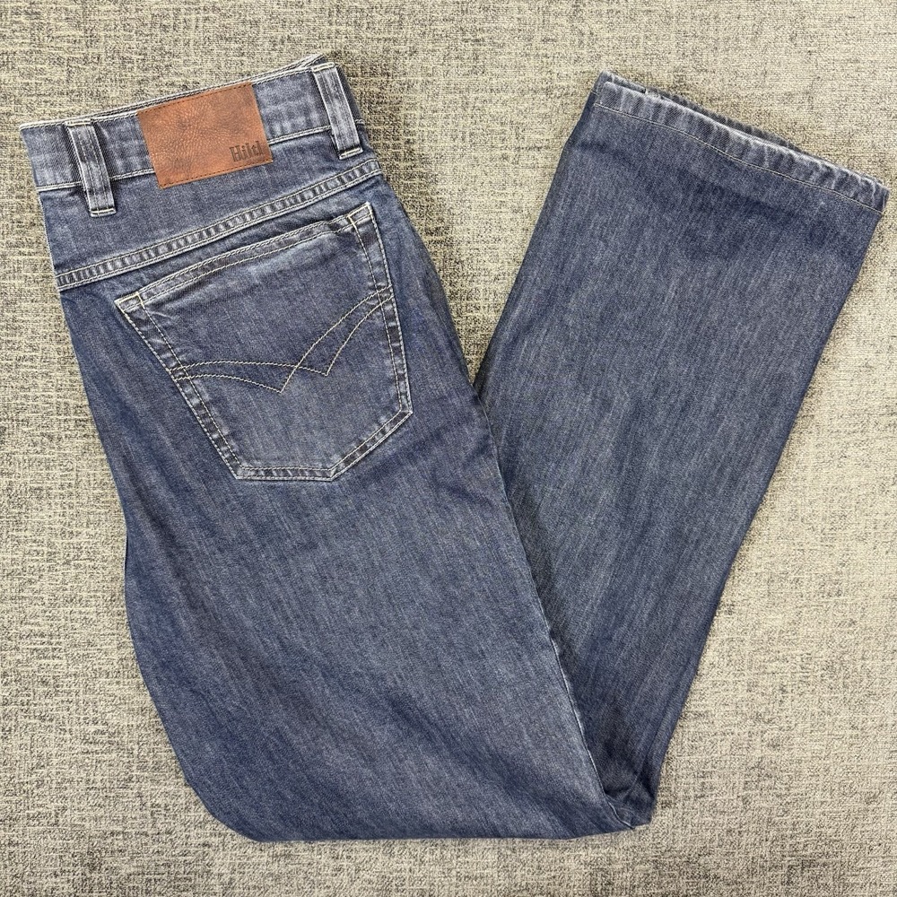 Hiltl Jeans Mens 36x34* (34x32) Blue‎ Straight Leg Classic Fit Denim Paisley